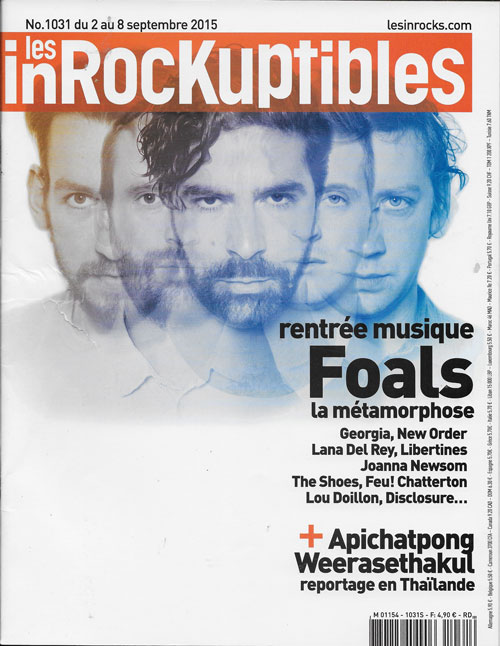 Les Inrockuptibles n 1031 Septembre 2015 Foals cover