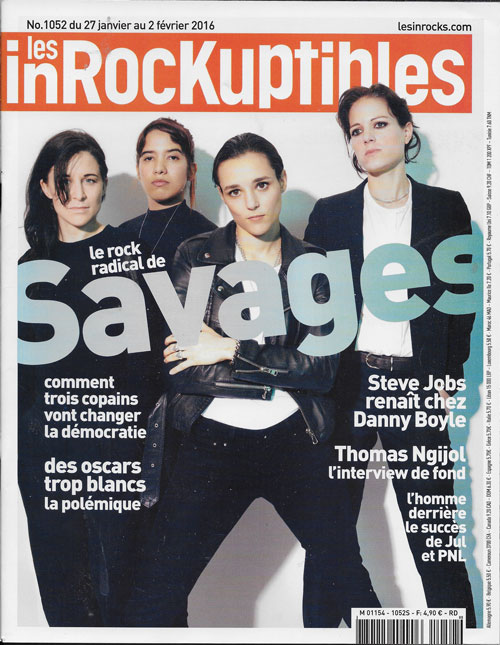 Les Inrockuptibles n 1052 janvier 2016 Savage cover