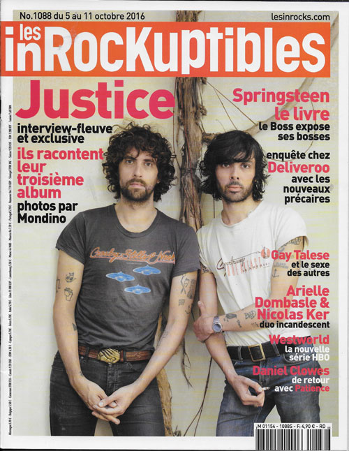 Les Inrockuptibles n 1088 Octobre 2016 Justice cover