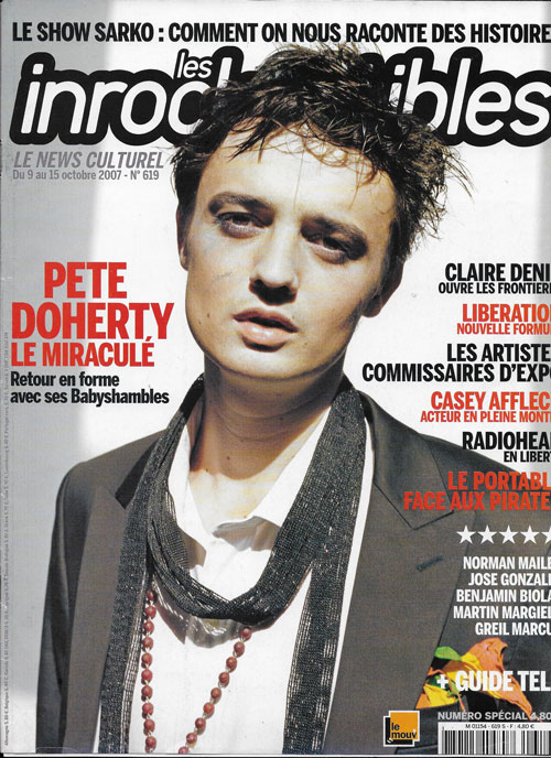 Les Inrockuptibles n619 Octobre 2007 Pete Doherty