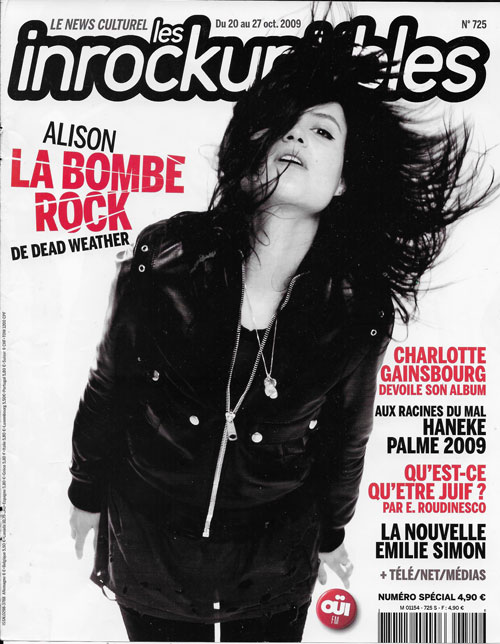 Les Inrockuptibles n 725 Octobre 2010 Alison Dead Weather