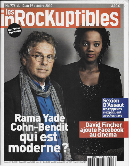 Les Inrockuptibles n 776 Octobre 2010 Rama Yade et Daniel Cohn-Bendit cover