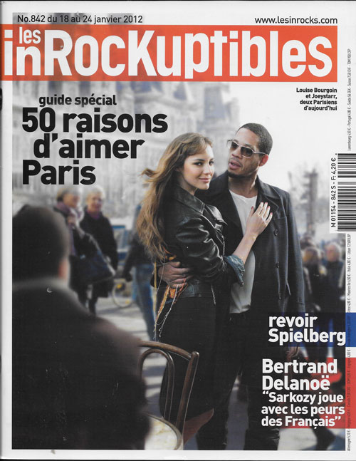 Les Inrockuptibles n 842 Janvier 2012 Louise Bourgoin et Joey Satrr cover