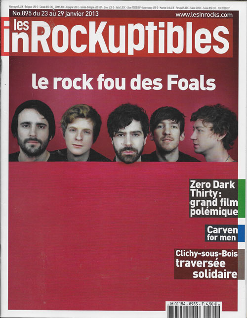 Les Inrockuptibles n 895 Janvier 2013 The Foals cover