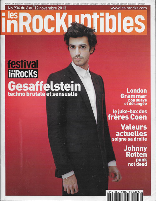 Les Inrockuptibles n 936 Novembre 2013 Gesaffelstein cover