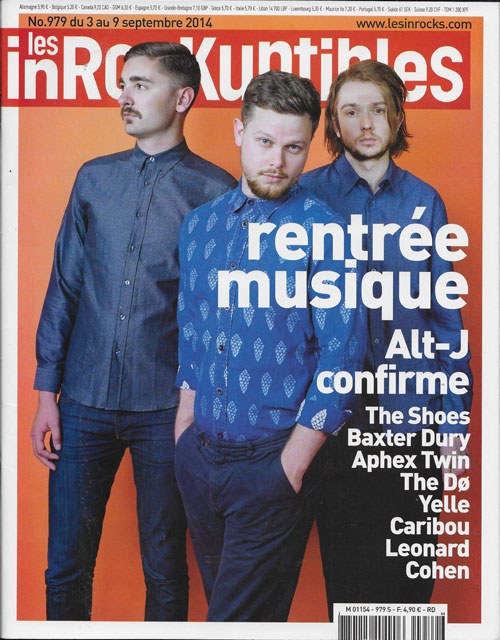 Les Inrockuptibles n 979 - Septembre 2014 Alt-J cover