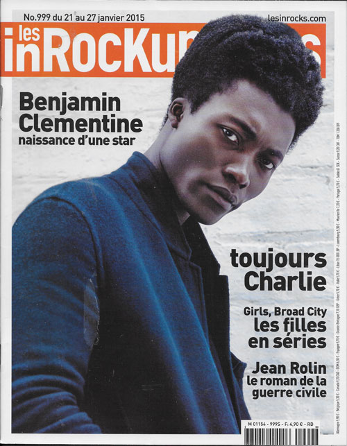 Les Inrockuptibles n 999 Janvier 2015 Benjamin Clmentine cover