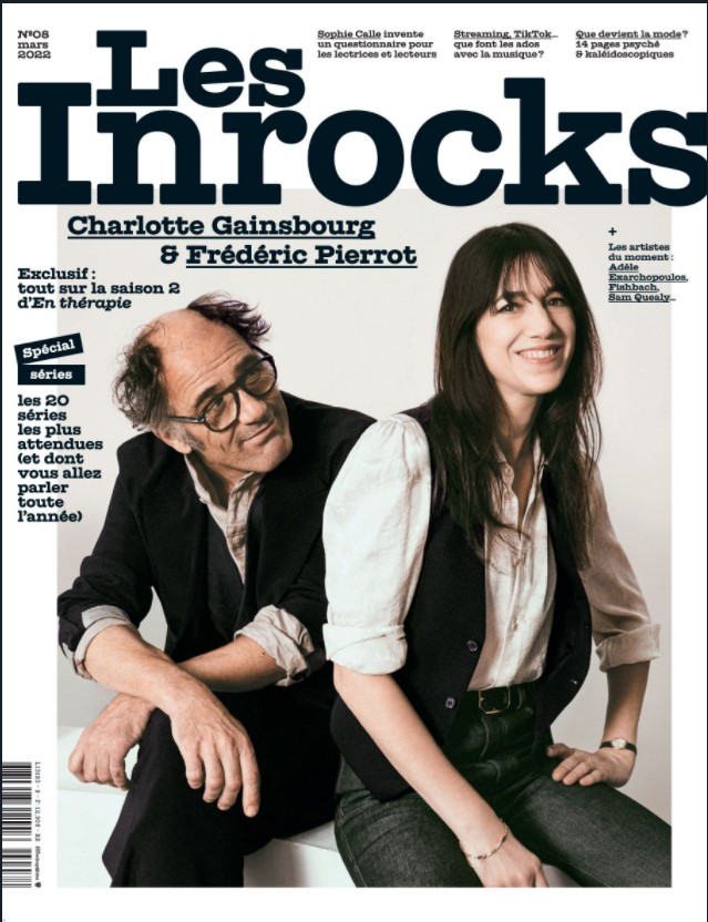 Les Inrocks n8 Mars 2022 Charlotte Gainsbourg et Frdric Pierrot cover