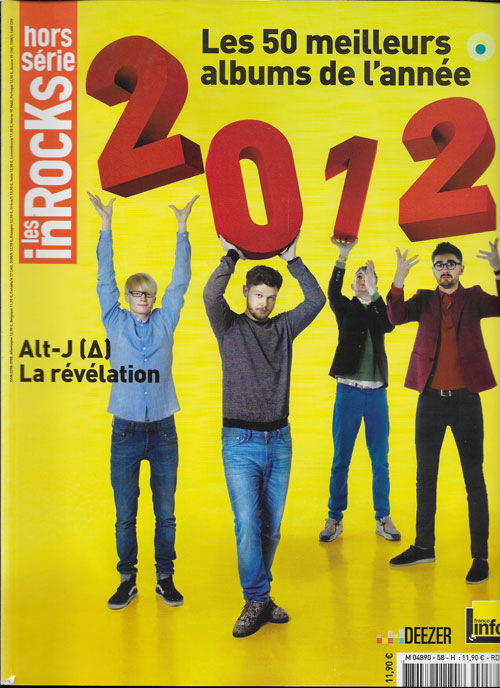 Les Inrocks hors srie n58 Les 50 meilleurs albums de l'anne 2012 cover Alt-J