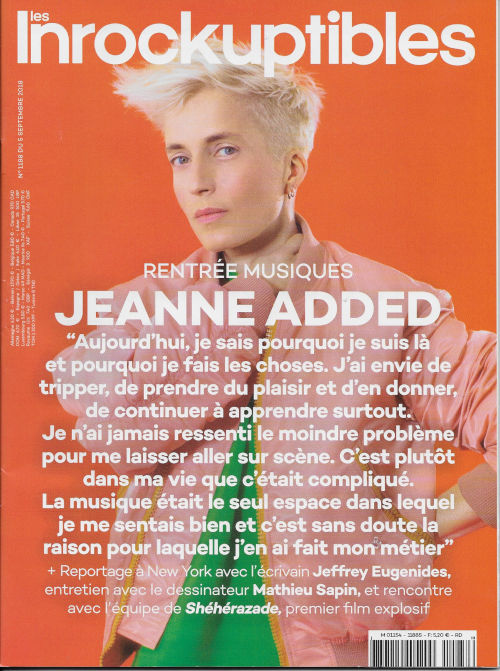 Les Inrockuptibles 1188 2018 09 Jeanne Added cover