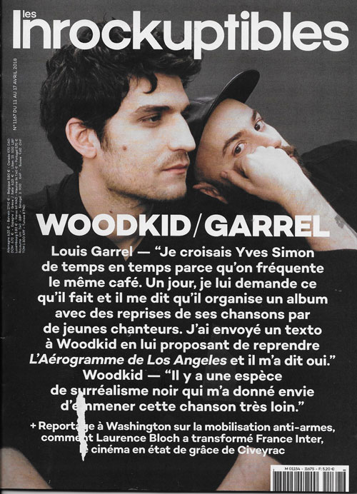 Les Inrockuptibles n1167 - Avril 2018 Woodkid & Garrel cover