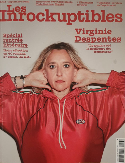 Les Inrockuptibles n13 Septembre 2022 Virginie Despentes cover