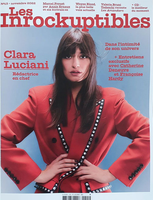 Les Inrockuptibles n15 Novembre 2022 Clara Luciani cover