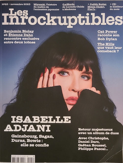 Les Inrockuptibles n25 Novembre 2023 Isabelle Adjani