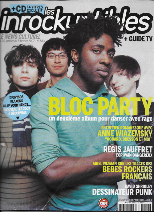 Les Inrockuptibles n 583 janvier 2007 Bloc Party cover