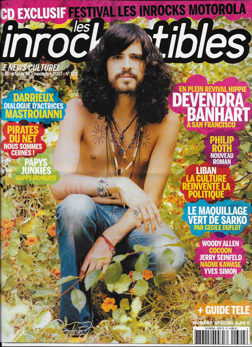 Les Inrockuptibles n622 cover Devendra Banhart