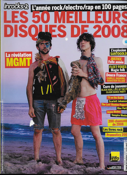 Les Inrocks2 Les 50 meilleurs disques de 2008 MGMT cover