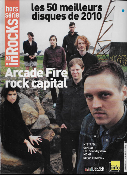 Les Inrocks hors srie Les 50 meileurs disques de 2010 Arcad Fire cover