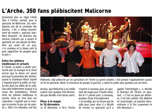 Concert de Malicorne aux Arcs  Trguier